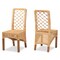 Baxton Studio Moscow Modern Bohemian Natural Brown Rattan and Walnut Brown Mahogany Wood 2Piece Dining Chair Set 211-2PC-12764-ZORO - alternate 7
